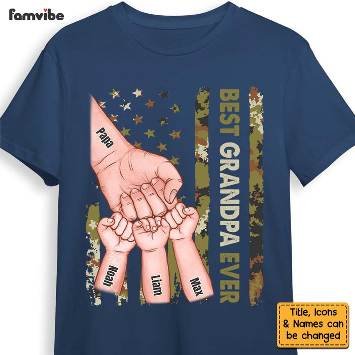 Personalized Gift For Dad Grandpa Fist Bump Camo Shirt - Hoodie - Sweatshirt 25909 1