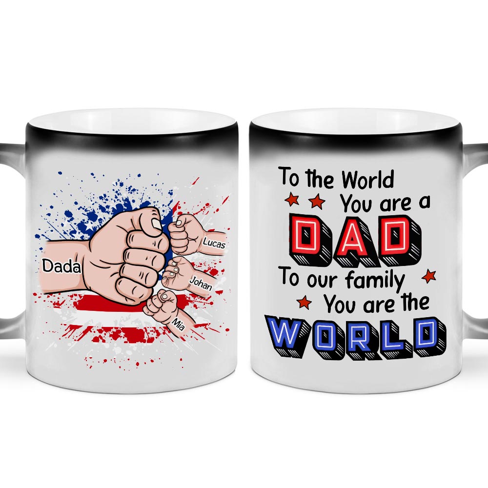Personalized Gift For Dad Father Hand Fist Color Changing Mug 25911 Primary Mockup