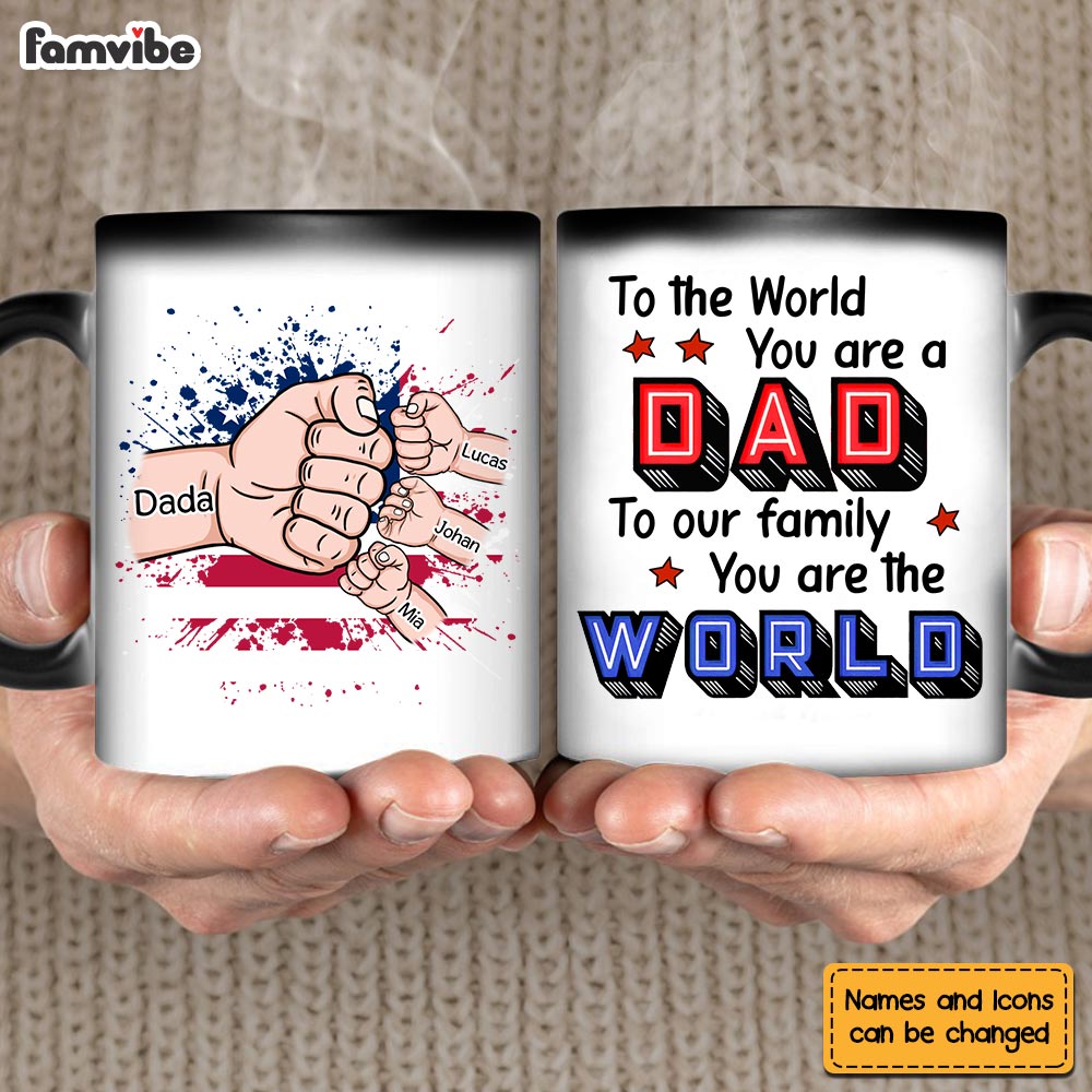 Personalized Gift For Dad Father Hand Fist Color Changing Mug 25911 Primary Mockup