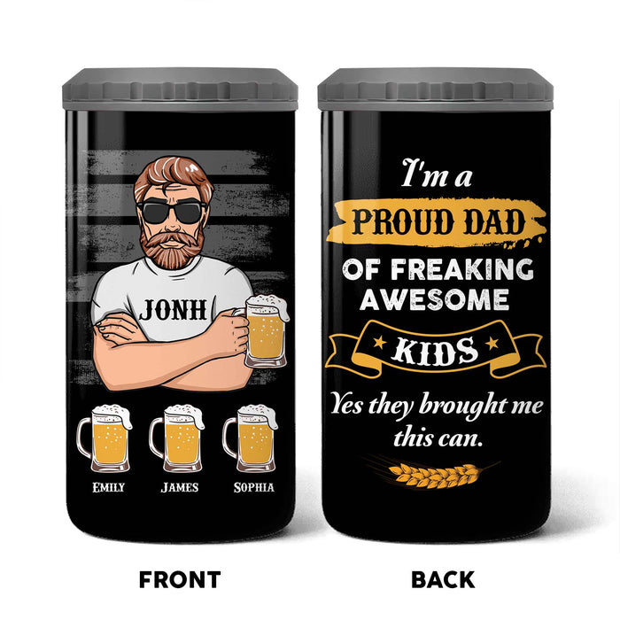 Personalized Beer Loving Father 4 in 1 Can Cooler 25915 1