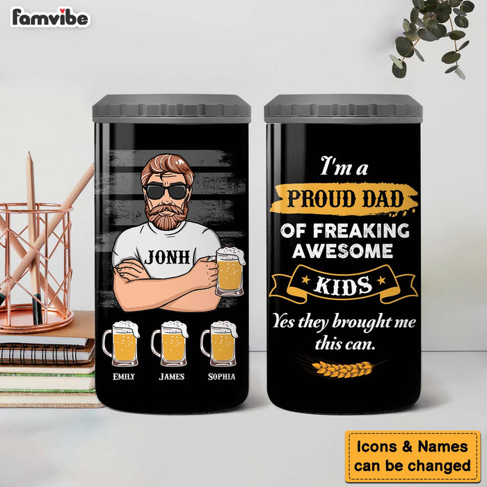 Personalized Beer Loving Father 4 in 1 Can Cooler 25915 1