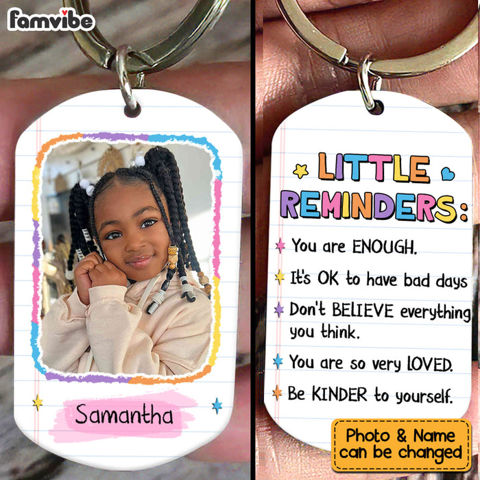Personalized Little Reminders Mental Health Inspirational Aluminum Keychain 25916 1
