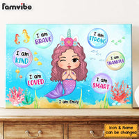 Personalized Gift For Daughter Granddaughter Self Affirmation Little Mermaid Canvas 25917 thumb 1