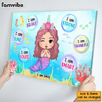 Personalized Gift For Daughter Granddaughter Self Affirmation Little Mermaid Canvas 25917 thumb 1
