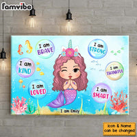 Personalized Gift For Daughter Granddaughter Self Affirmation Little Mermaid Canvas 25917 thumb 1