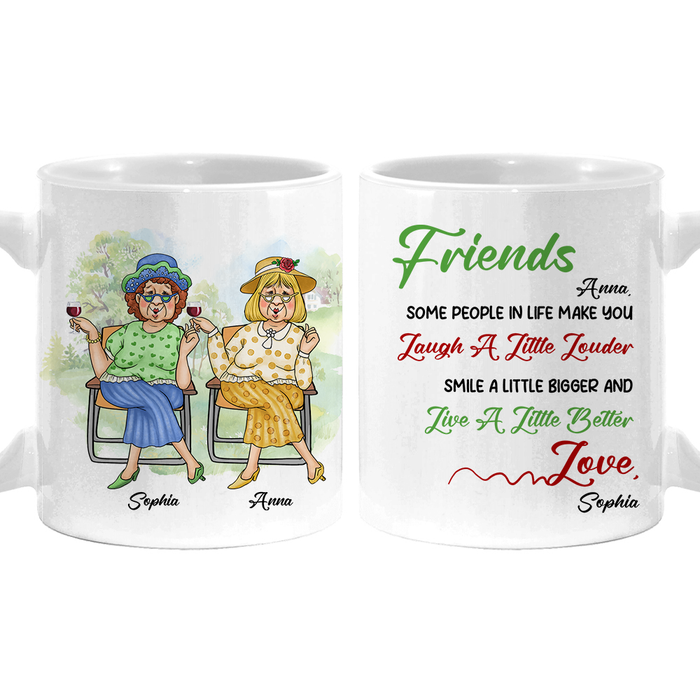 Personalized Gift for Friends Smile A Little Bigger Mug 25922 1