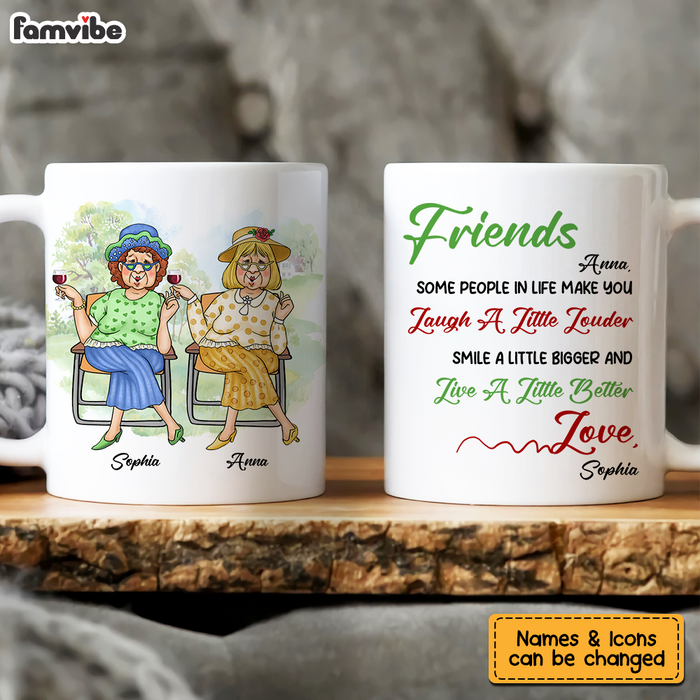 Personalized Gift for Friends Smile A Little Bigger Mug 25922 1