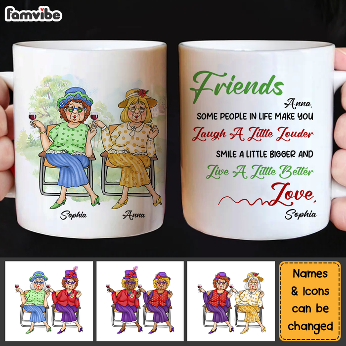Personalized Gift for Friends Smile A Little Bigger Mug 25922 1