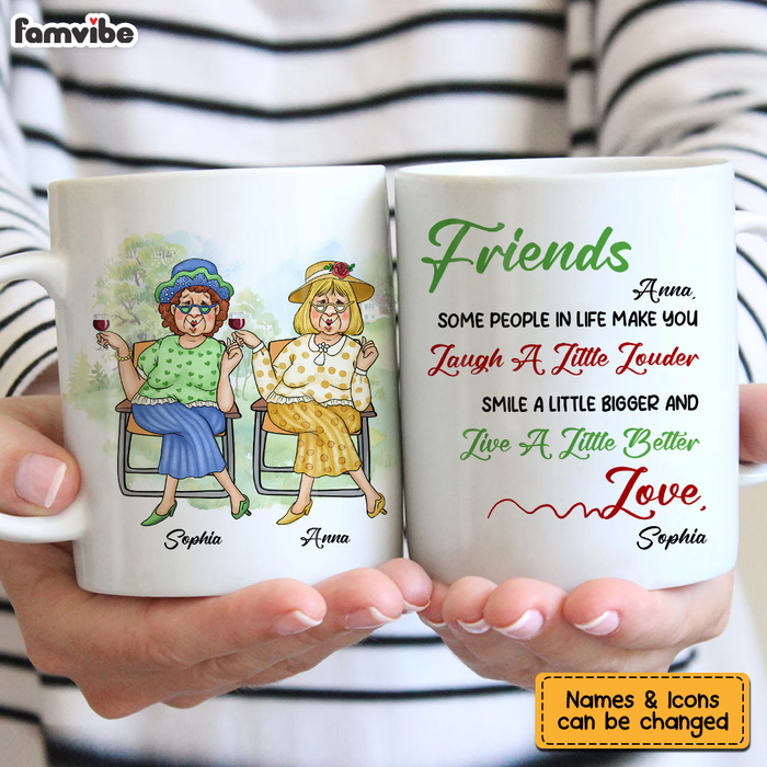 Personalized Gift for Friends Smile A Little Bigger Mug 25922 1