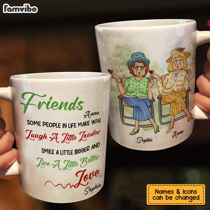 Personalized Gift for Friends Smile A Little Bigger Mug 25922 1