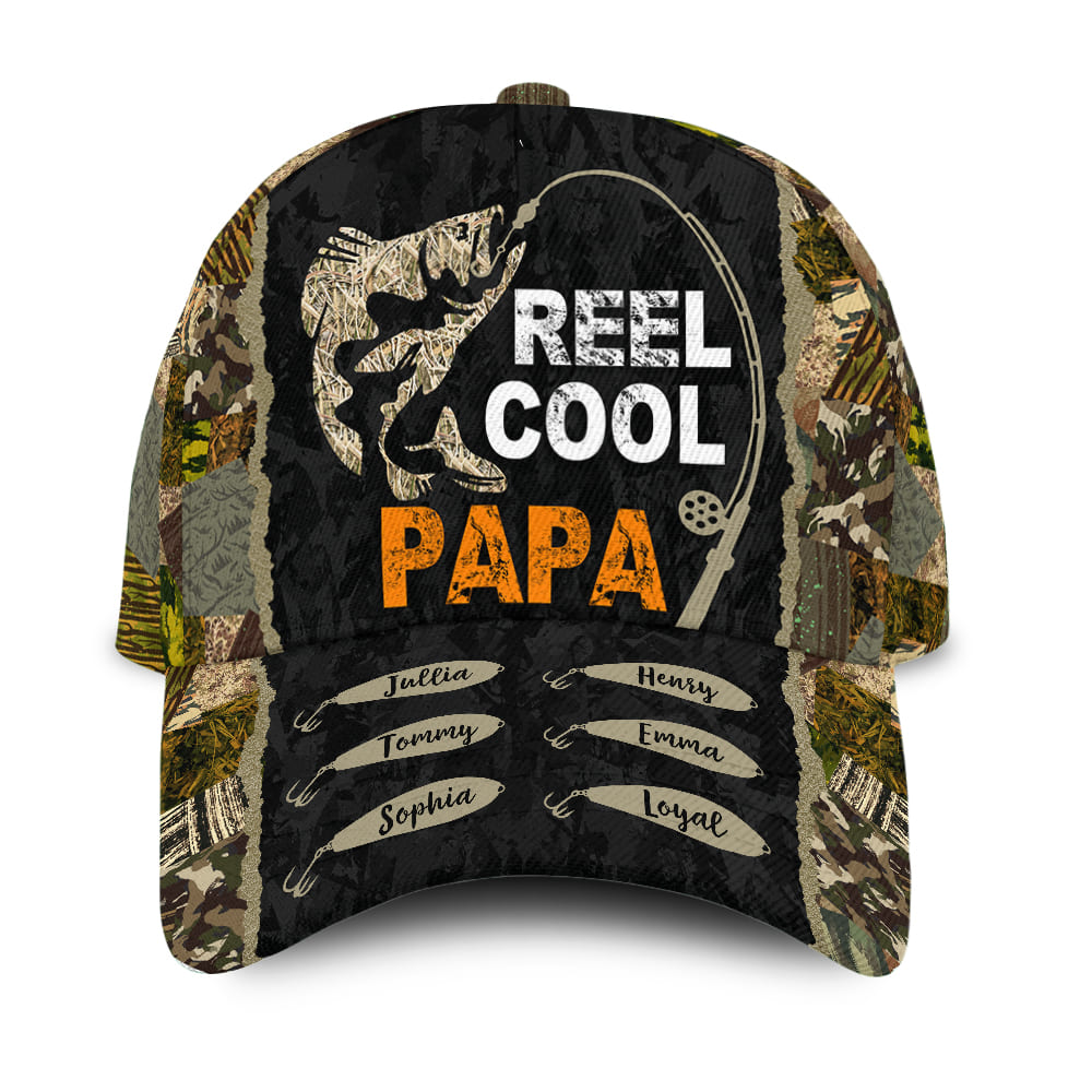 Personalized Gift For Dad Grandpa Hooked On Cap 25923 Primary Mockup
