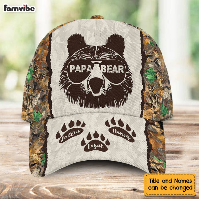 Personalized Gift For Dad Grandpa Papa Bear Cap 25927 1