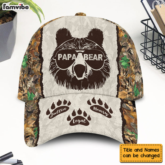 Personalized Gift For Dad Grandpa Papa Bear Cap 25927 1