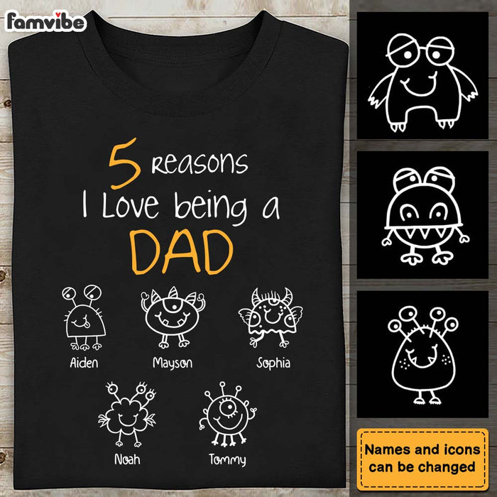 Personalized Gift for Dad Reasons I Love Being Shirt - Hoodie - Sweatshirt 25930 1