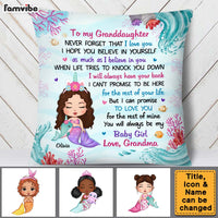 Personalized Gift For Daughter Granddaughter Little Mermaid Pillow 25931 thumb 1