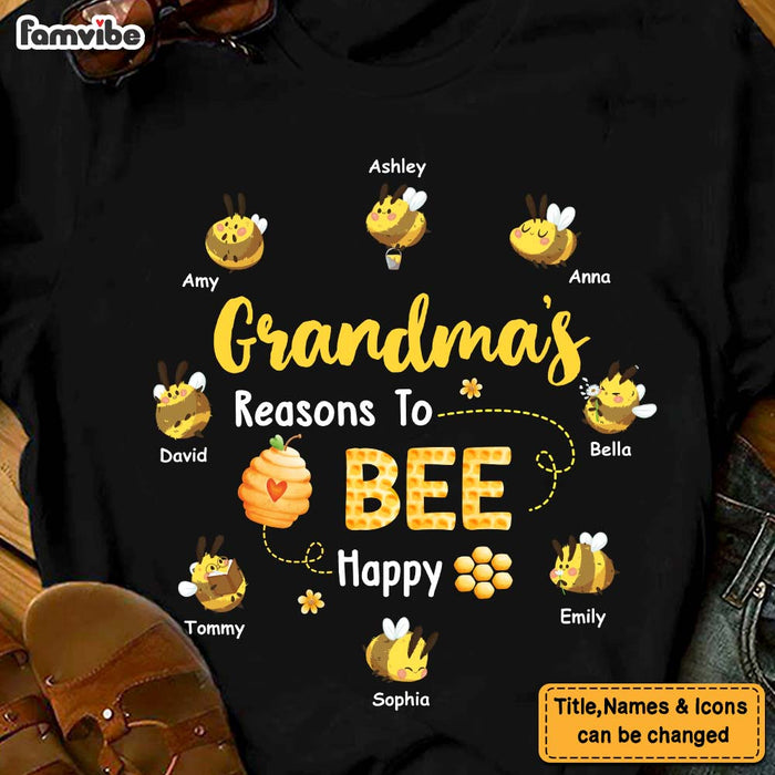 Personalized Gift For Grandma Reasons To Bee Happy Shirt - Hoodie - Sweatshirt 25933 1