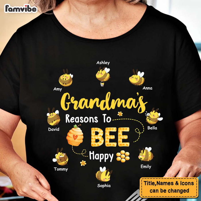 Personalized Gift For Grandma Reasons To Bee Happy Shirt - Hoodie - Sweatshirt 25933 1