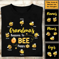 Personalized Gift For Grandma Reasons To Bee Happy Shirt - Hoodie - Sweatshirt 25933 thumb 1