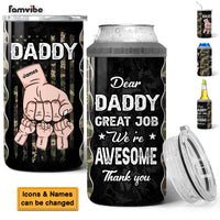 Personalized Daddy Great Job We're Awesome 4 in 1 Can Cooler 25937 thumb 1
