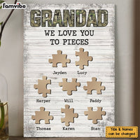 Personalized Grandad We Love You To Pieces Canvas 25938 thumb 1
