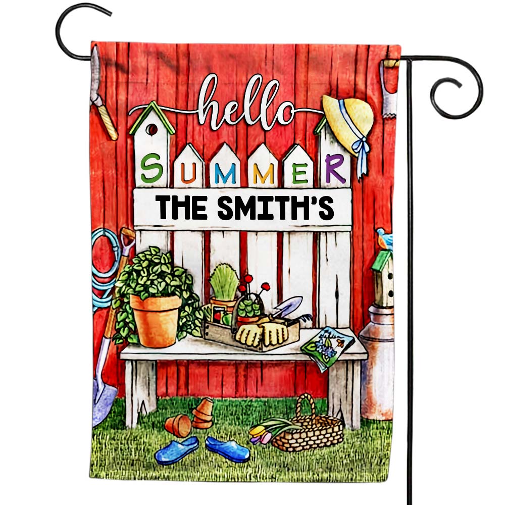 Personalized Gift for Grandma Hello Summer Flag 25945 Primary Mockup