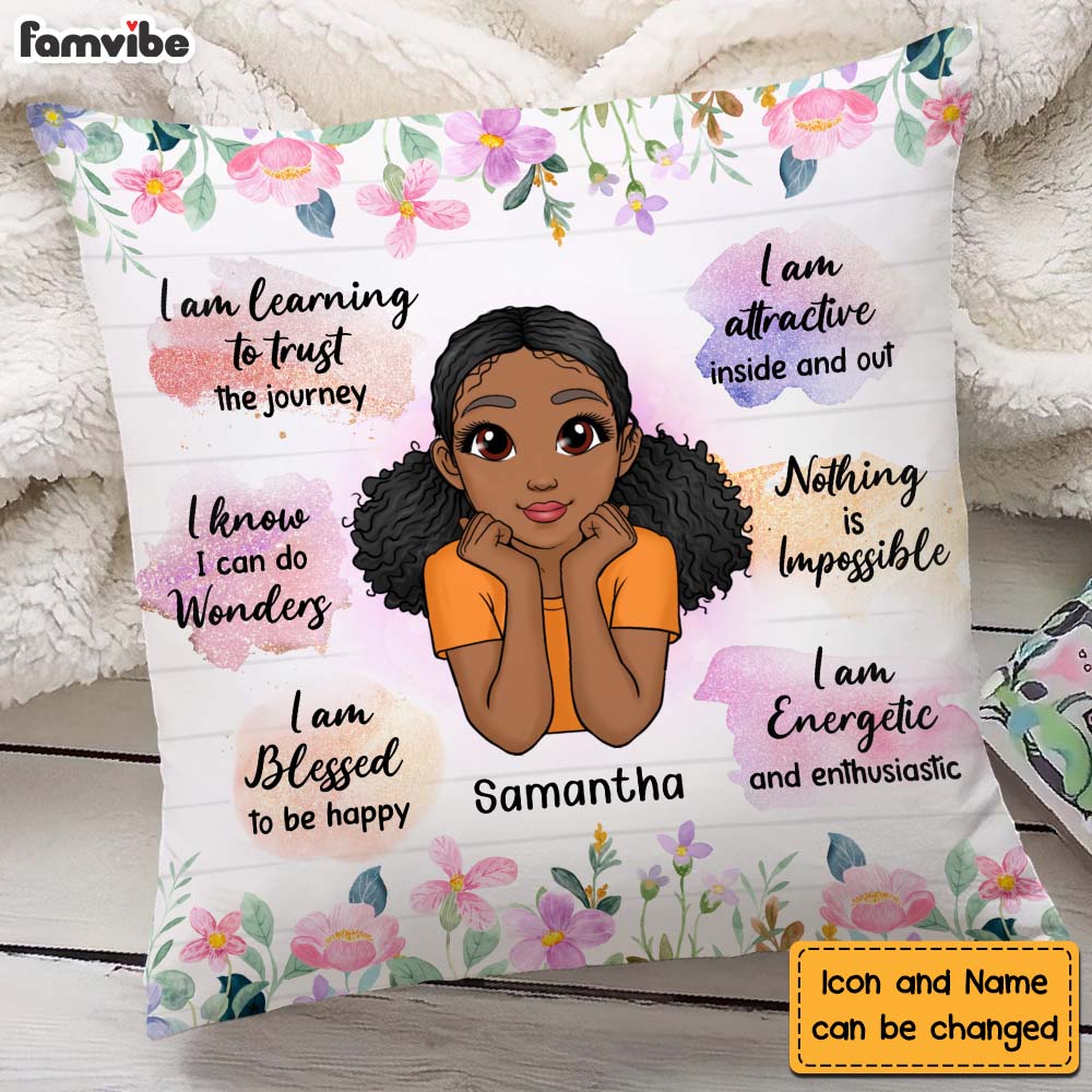 Personalized Daily Affirmation Gifts For Daughter Inspiration Pillow 25947 Primary Mockup