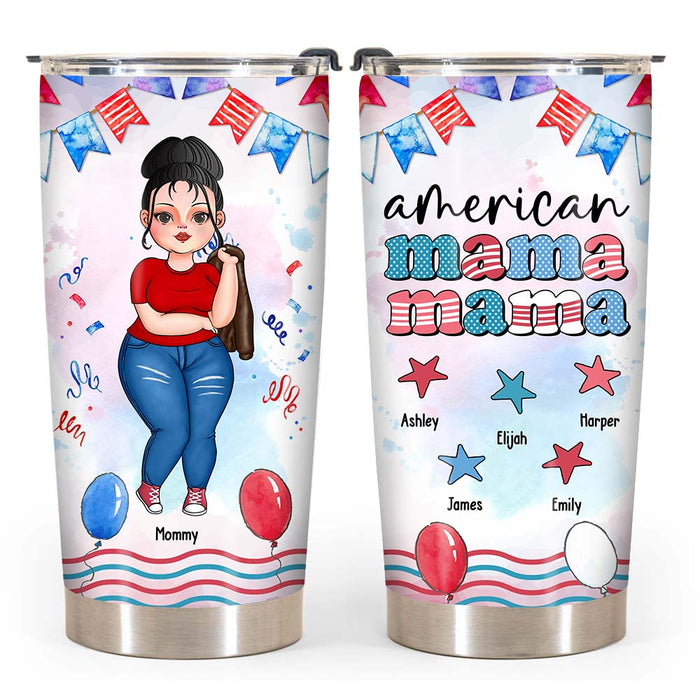 Personalized Gift For American Mother Steel Tumbler 25966 1