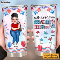 Personalized Gift For American Mother Steel Tumbler 25966 thumb 1