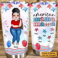 Personalized Gift For American Mother Steel Tumbler 25966 thumb 1