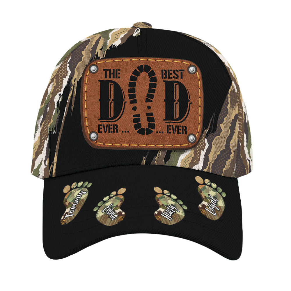 Personalized Gift for Dad Camo Footprint Cap 25968 Primary Mockup