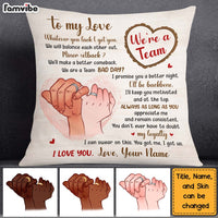 Personalized Gift For Couple We're A Team Forever Hand Pillow 25969 thumb 1