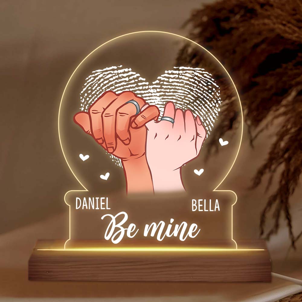 Personalized Gift For Couple Be Mind Forever Hand Plaque LED Lamp Night Light 25971 Primary Mockup