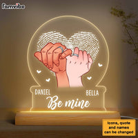 Personalized Gift For Couple Be Mind Forever Hand Plaque LED Lamp Night Light 25971 thumb 1