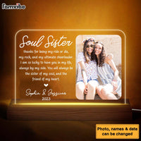 Personalized Thanks For Being My Ride Or Die  Soul Sister Gifts Plaque LED Lamp Night Light 25976 thumb 1