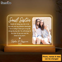 Personalized Thanks For Being My Ride Or Die  Soul Sister Gifts Plaque LED Lamp Night Light 25976 thumb 1