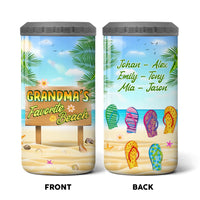 Personalized Gift for Grandma's Favorite Beach Filp Flop 4 in 1 Can Cooler 25978 thumb 1