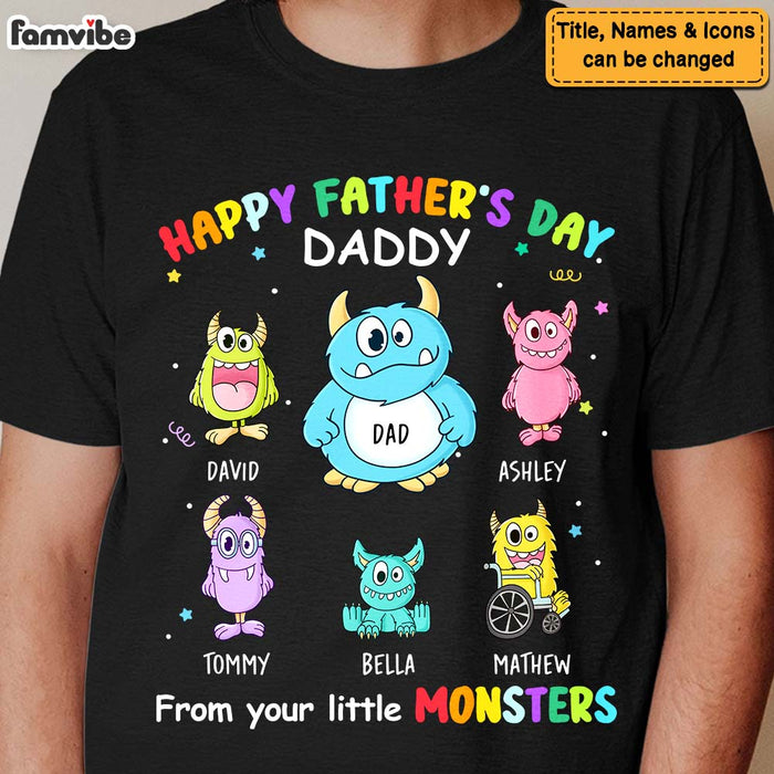 Personalized Happy Father's Day From Your Little Monsters Shirt - Hoodie - Sweatshirt 25979 1