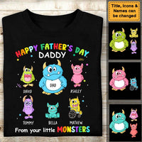 Personalized Happy Father's Day From Your Little Monsters Shirt - Hoodie - Sweatshirt 25979 thumb 1