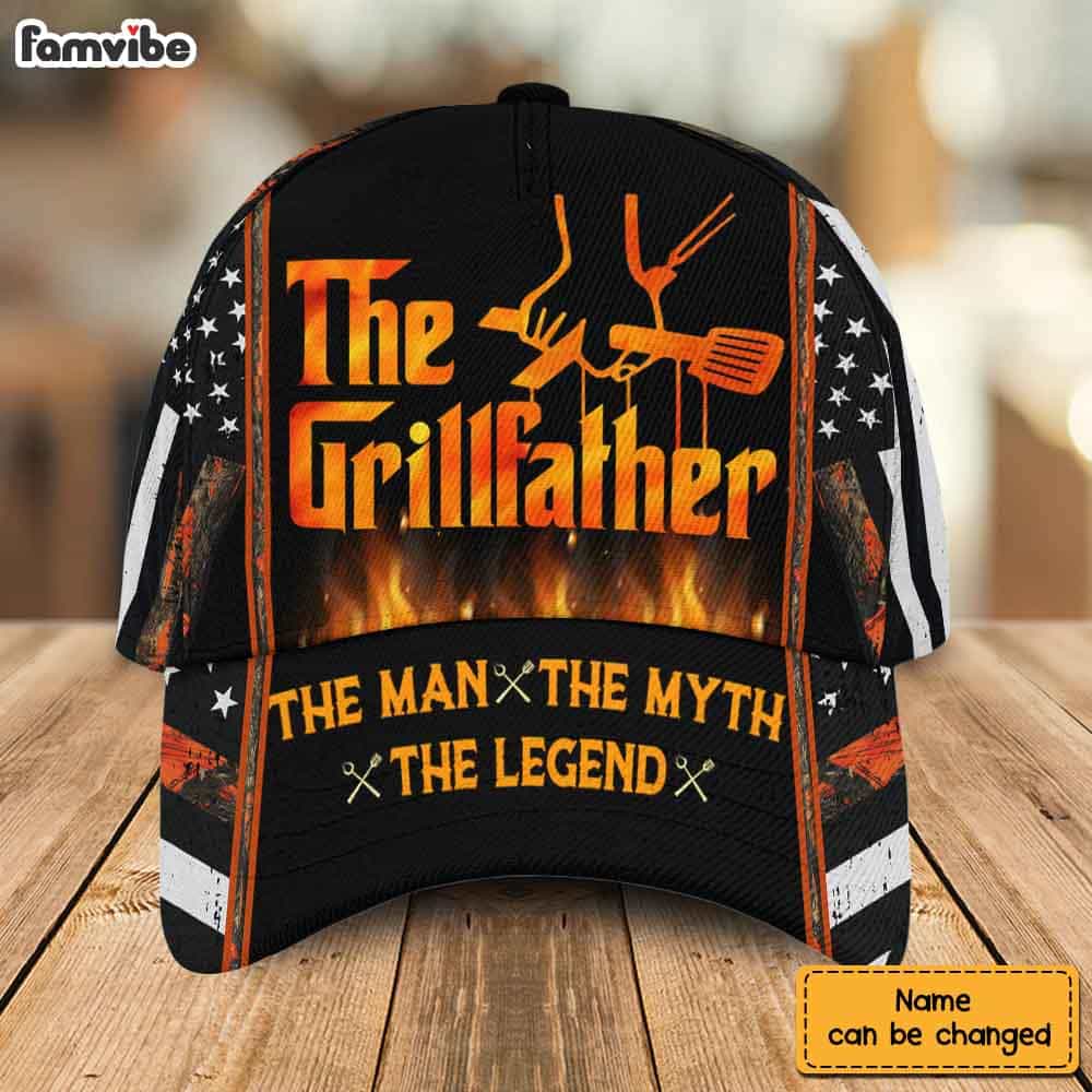 Personalized Gift For Dad The Grillfather Cap 25980 Primary Mockup