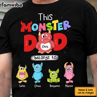 Personalized Gift For Dad This Monster Dad Belongs To Shirt - Hoodie - Sweatshirt 25981 thumb 1