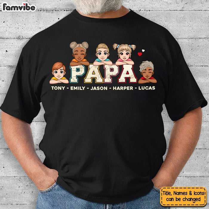 Personalized Gift For Grandpa For Papa With Kids Shirt - Hoodie - Sweatshirt 25985 1