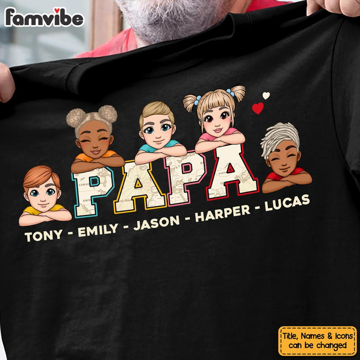 Personalized Gift For Grandpa For Papa With Kids Shirt - Hoodie - Sweatshirt 25985 1