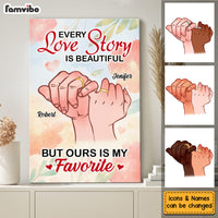 Personalized Gift For Couple Our Love Story Is My Favorite Canvas 25989 thumb 1