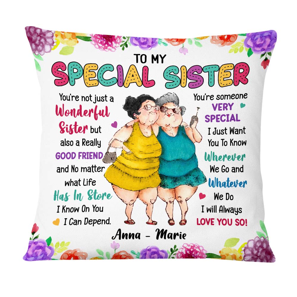 Personalized Gifts For Sisters Old Friends Pillow 25993 Primary Mockup