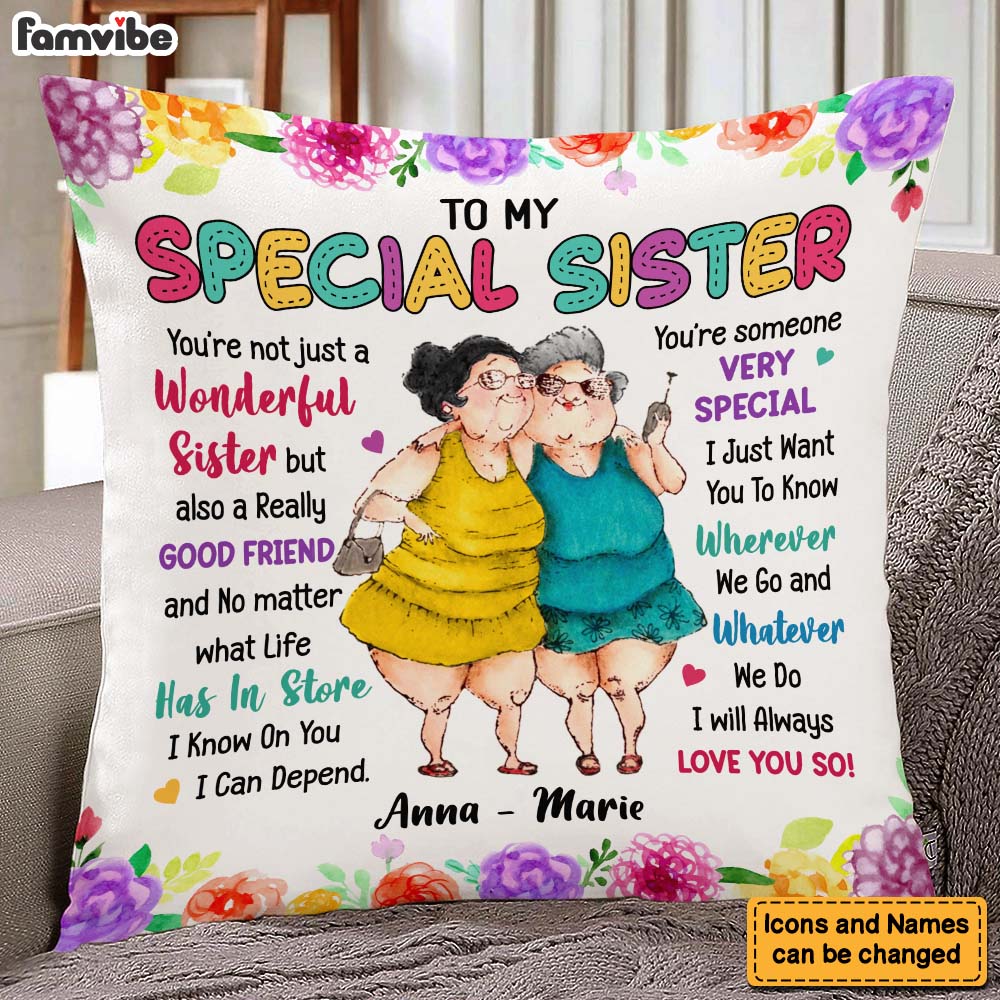 Personalized Gifts For Sisters Old Friends Pillow 25993 Primary Mockup