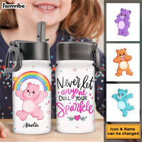Personalized Back to School Gift For Kid Colorful Bear Kids Water Bottle With Straw Lid 25995 thumb 1
