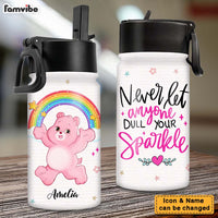 Personalized Back to School Gift For Kid Colorful Bear Kids Water Bottle With Straw Lid 25995 thumb 1