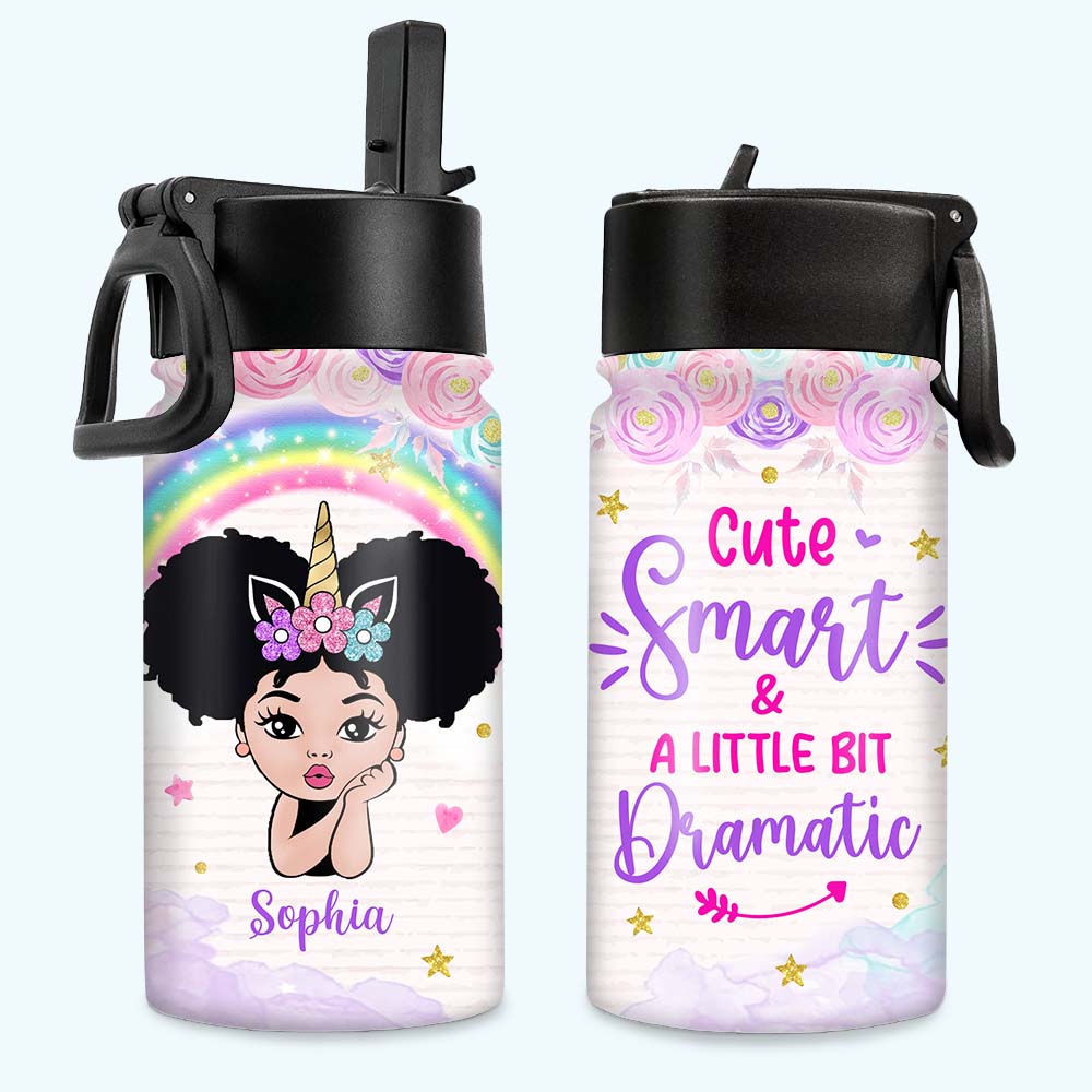 Personalized Back To School Gifts For Granddaughters Kids Water Bottle With Straw Lid 25999 Primary Mockup
