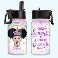 Personalized Back To School Gifts For Granddaughters Kids Water Bottle With Straw Lid 25999 thumb 1