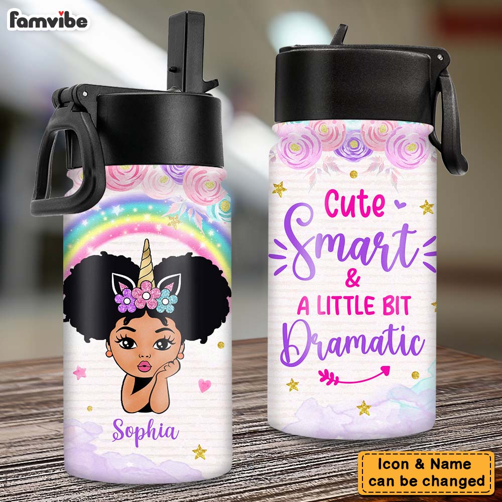 Personalized Back To School Gifts For Granddaughters Kids Water Bottle With Straw Lid 25999 Primary Mockup